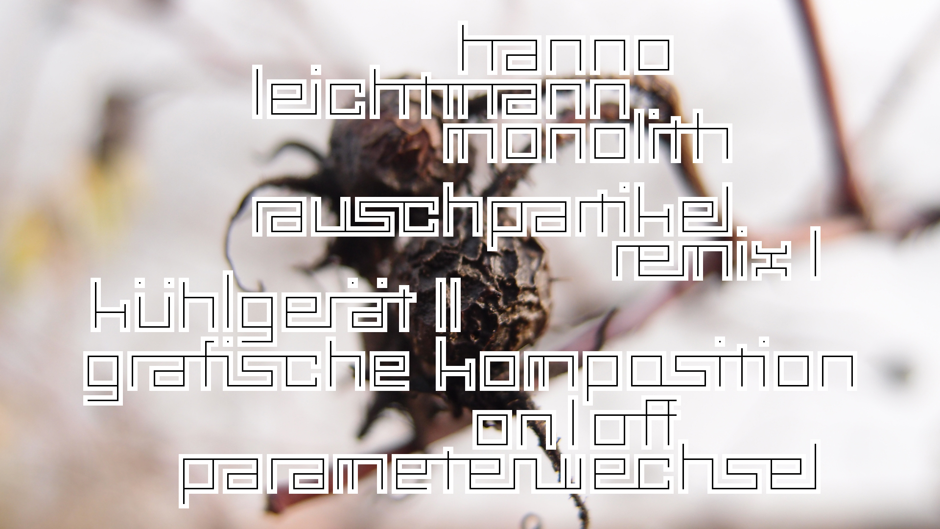 2021-03-10 Hanno Leichtmann - 1996 Monolith (rauschpartikel Remix 1 - 3)